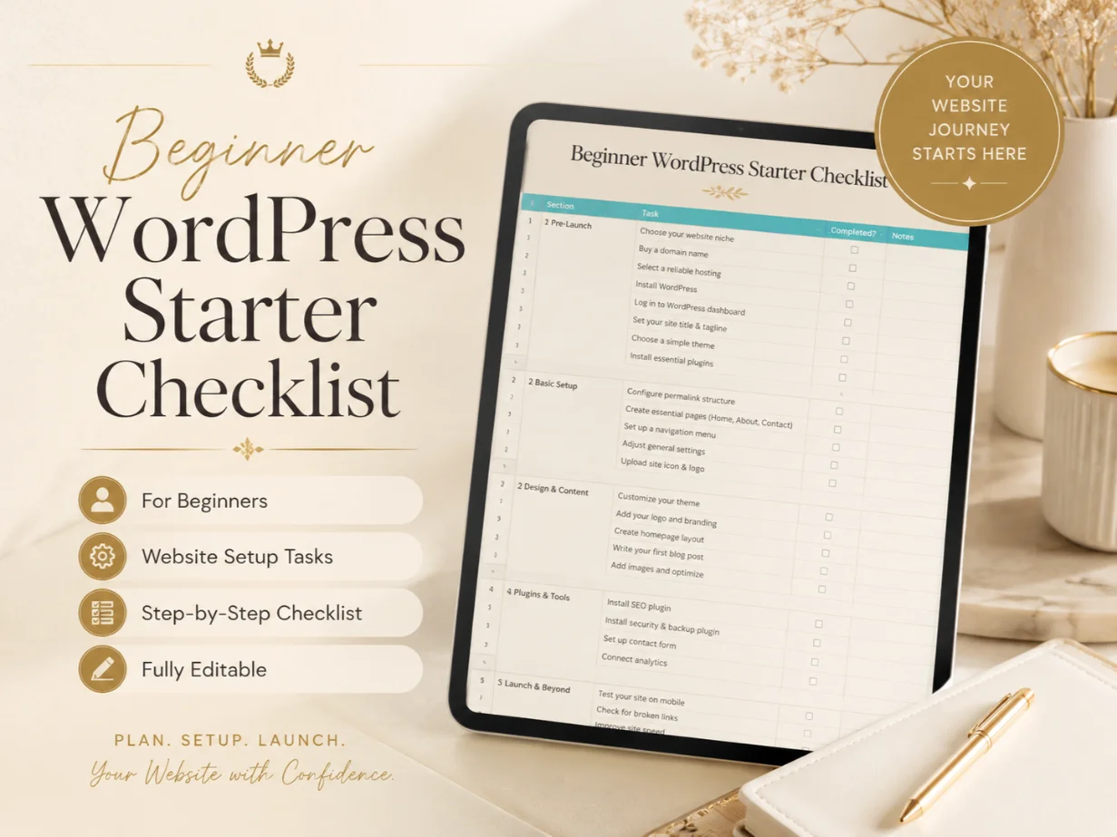 Beginner WordPress Starter Checklist