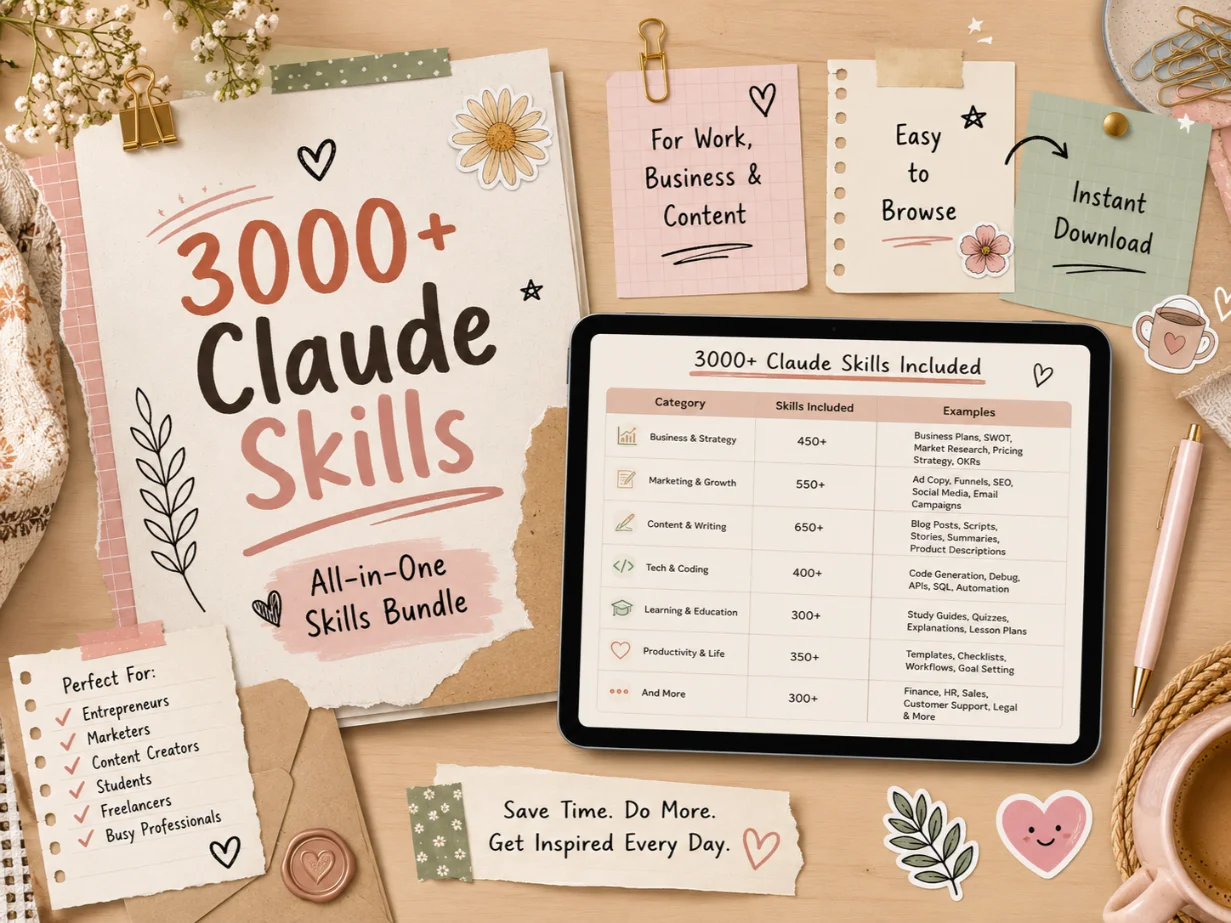 3000+ Claude Skills Bundle