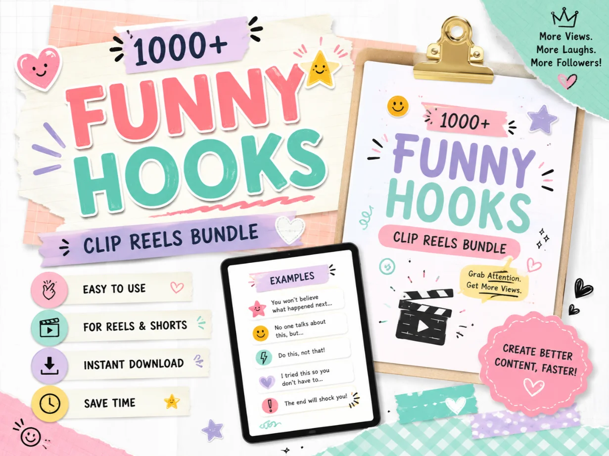 1000+ Funny Hooks Clip Reels Bundle